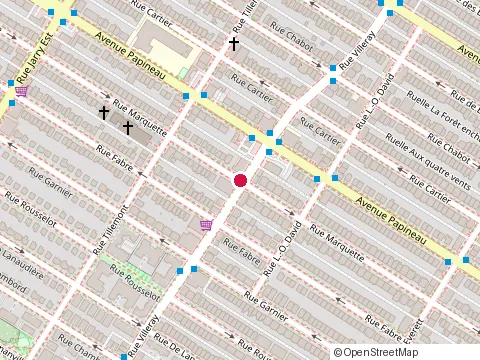 Location of Chez Kao at 1553 Rue Villeray, Montréal