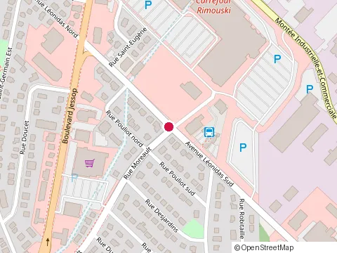 Location of Chez Oeufs at Rue Moreault, Rimouski