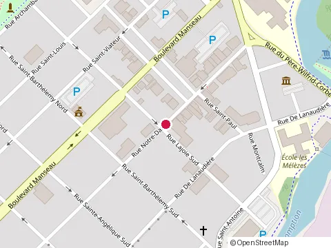 Location of Chez Philippe at 554 Rue Notre Dame, Joliette