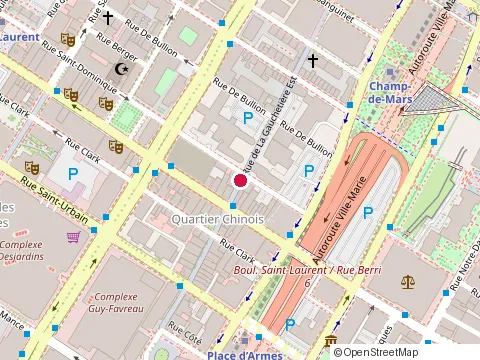 Location of Chicken Plus Chinatown at 36 Rue de la Gauchetière O, Montréal
