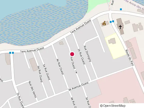 Location of Chocolaterie Couleur Chocolat at 36 2E Rue O, Sainte-Anne-des-Monts