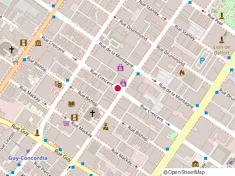 Location of Choisie Ton Parcours at 1420 Crescent St, Montréal
