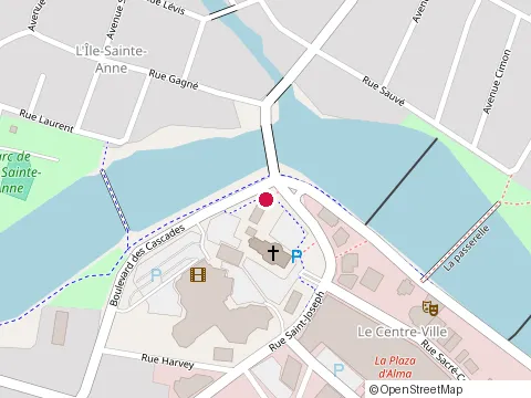 Location of Ciné-Club Alma at Cinéma Complexe Alma 1000 Boulevard des Cascades Ouest, Alma
