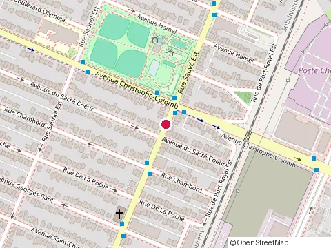 Location of Cinema Pro-Design at Rue Sauvé E 1394, Montréal