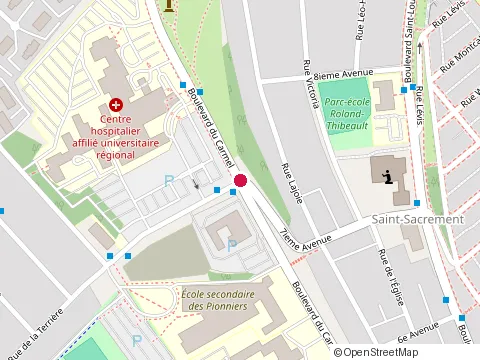 Location of Ciusss Mcq at 1991 Bd du Carmel, Trois-Rivières