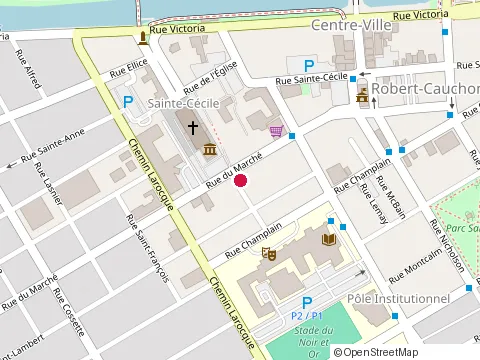 Location of Clinique Acupuncture Elianne Bouchard at 53A Rue du Marché, Salaberry-de-Valleyfield