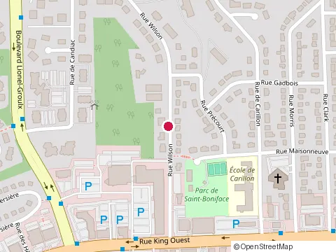Location of Clinique de Physiothérapie de Sherbrooke at 42 Rue Wilson, Sherbrooke