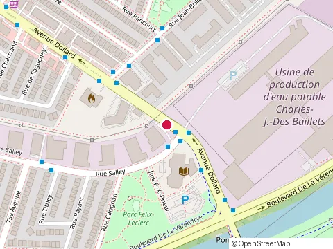 Location of Clinique de Physiothérapie Lasalle at 1224 Dollard Ave, LaSalle