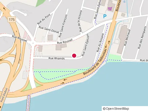 Location of Clinique de Readaptation at 44 Rhainds, Chicoutimi