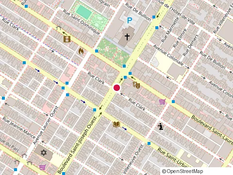 Location of Clinique Dentaire du Boulevard at 23 Bd St Joseph O, Montréal