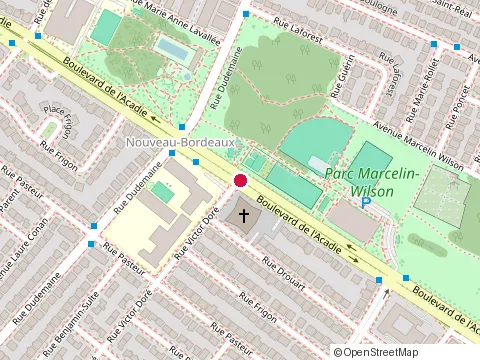 Location of Clinique Dentaire Roxboro des Sources at 11360 boulevard de l'Acadie, Montréal