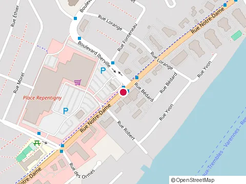 Location of Clinique du Pied de Repentigny at 172 Rue Notre-Dame, Repentigny
