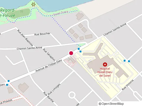 Location of Clinique Medicale at 330 avenue de l'Hôtel-Dieu, Sorel-Tracy