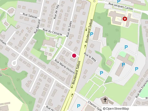 Location of Clinique Médicale at 875 Chem. Sydenham, Chicoutimi