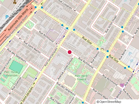 Location of Clinique Medicale David C. Larr at Rue Richmond, Montréal