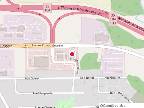 Location of Clinique Neuro+ at 125 Rue des Mimosas Bureau 203, Saint-Jean-sur-Richelieu