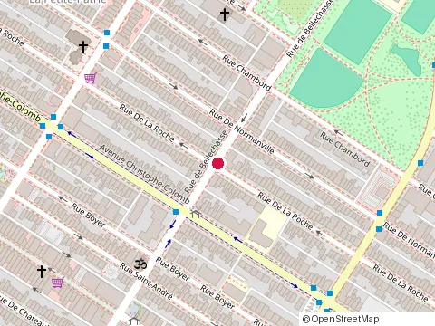 Location of Clinique Néva at 1121 Rue de Bellechasse, Montréal