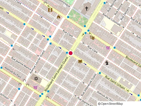 Location of Clinique Psymedicis at 56 Boulevard Saint-Joseph O, Montréal