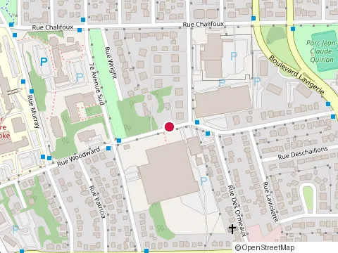 Location of Clinique Woodward at 717 Rue Woodward, Sherbrooke
