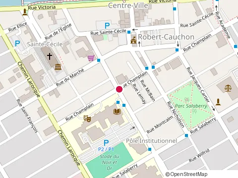 Location of Clinique-École en Santé at 55 Rue Saint-Thomas, Salaberry-de-Valleyfield