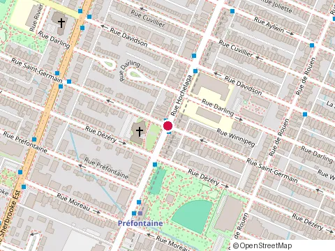 Location of Club de Danse d'Anjou at 3233 Rue Hochelaga, Montréal