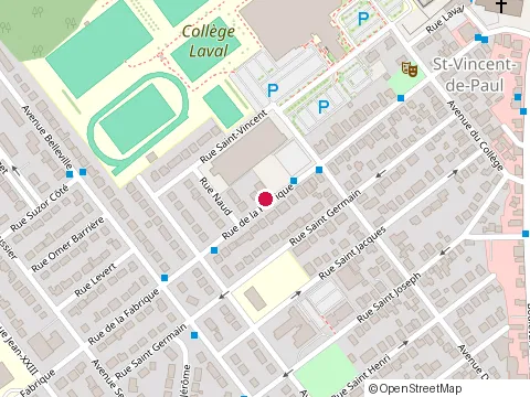 Location of Club de Patinage Artistique at 4939 Rue de la Fabrique, Laval