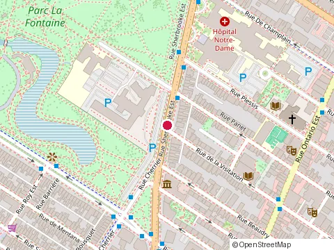 Location of Club Imco Gymnastique at 1301 Rue Sherbrooke E, Montréal