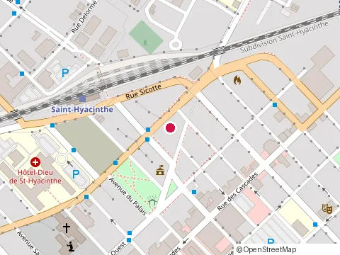 Location of Club Maskoutain at 1235 Rue Dessaulles, Saint-Hyacinthe