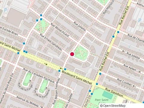 Location of Club Merci Thomas at 3450 Place Joseph-N. Drapeau, Montréal