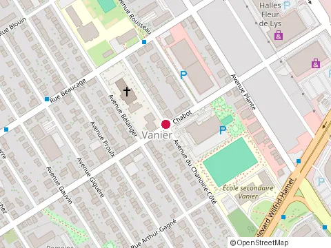 Location of Club Rotary de Que'Bec-Centre at 261 avenue du Chanoine-Côté, Québec