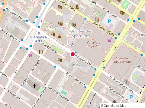 Location of Cogir Restaurants at 340 Rue de la Gauchetière O, Montréal