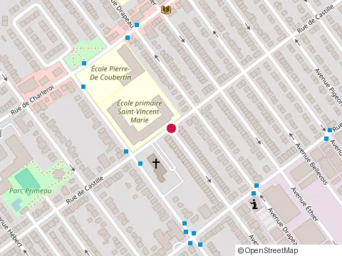 Location of Cole Saint-Vincent-Marie at 4601 Rue de Castille, Montreal-Nord