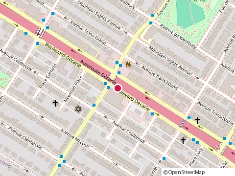 Location of Collège Décarie at 6005 Decarie Blvd, Montréal
