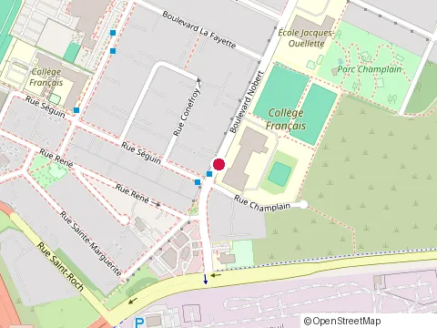 Location of Collège Français at 1340 Boulevard Nobert, Longueuil