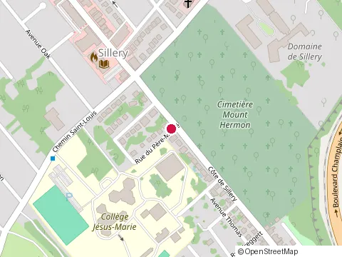 Location of College Jesus-Marie de Sillery at 2027 Rue du Pere-Masse, Québec