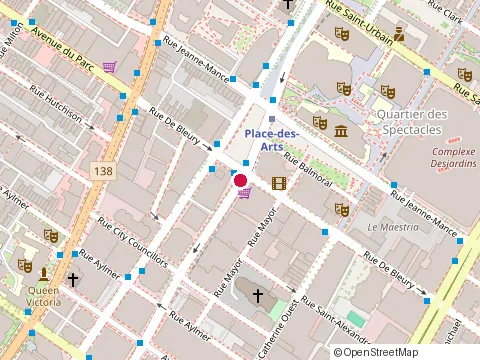 Location of Commodore Restaurant Montréal at 355 Boulevard de Maisonneuve O, Montréal