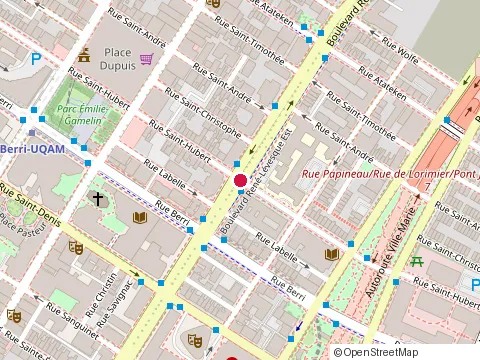 Location of Compagnie d'Assurance Voyageur at 777 boulevard René-Lévesque O, Montréal