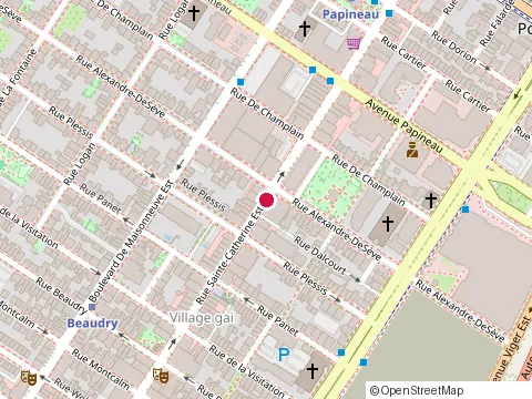 Location of Complexe Sky at 1478 St Catherine St E, Montréal