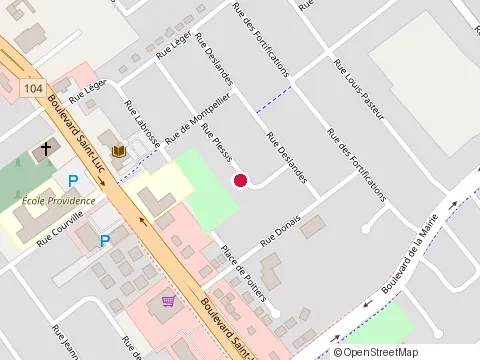Emplacement de Compta, Gestion & Formation au 290 Rue Plessis, Saint-Jean-sur-Richelieu
