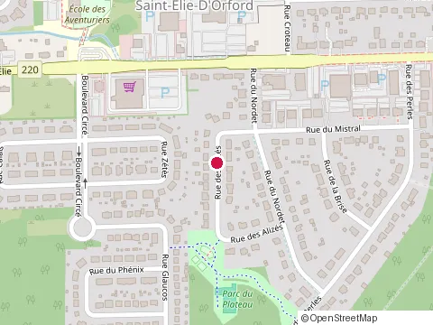 Location of Comptoir B at 92 Rue des Alizés, Sherbrooke