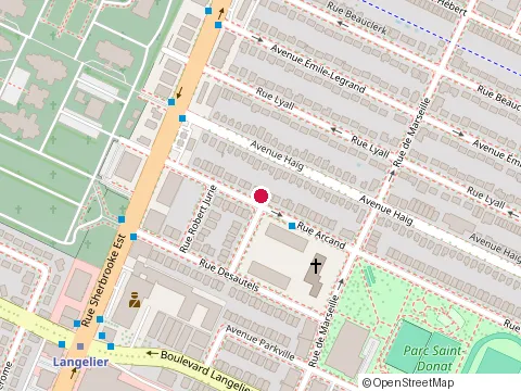 Location of Construction A4 at 6251 Notre-Dame St. East, Montréal