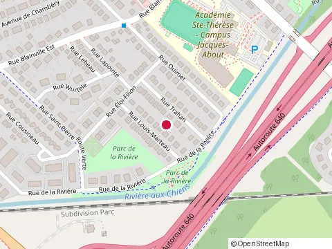 Location of Construction C Bellefeuille at 33 Rue Trahan, Sainte-Thérèse