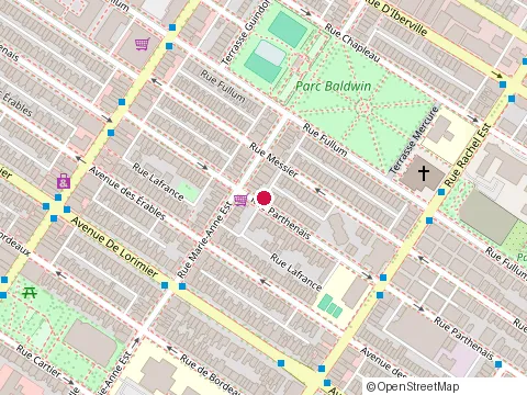 Location of Construction Circa at 4288 Rue Parthenais, Montréal