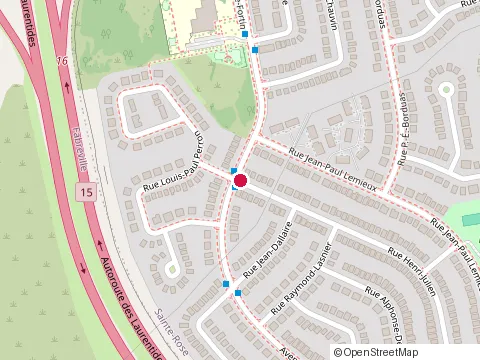 Location of Construction Croissant de Lune at 846 avenue Marc-Aurèle-Fortin, Laval