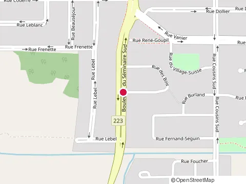 Location of Construction Daniel Pepin at 250 Rue des Bois, Saint-Jean-sur-Richelieu