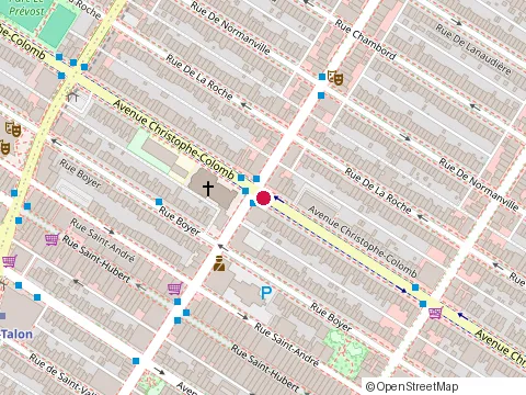 Location of Construction Ecaf - Élévation Concept Alain Foisy at 6878 avenue Christophe Colomb, Montréal