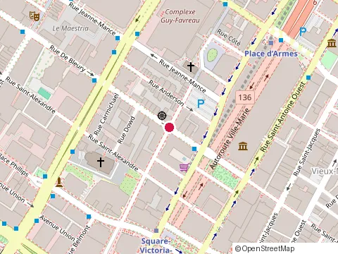 Location of Construction Gagnon Michel at 1070 Rue de Bleury, Montréal