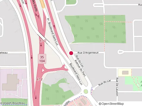 Location of Construction Jmg Raymond at 48 Rue d'Argenteuil, Saint-Jean-sur-Richelieu