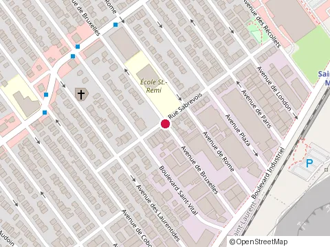 Location of Construction Kinomont Inc at 10040 avenue de Bruxelles, Montréal-Nord