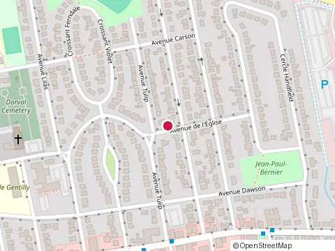 Location of Construction M Martel at 455 Avenue de l'Église, Dorval